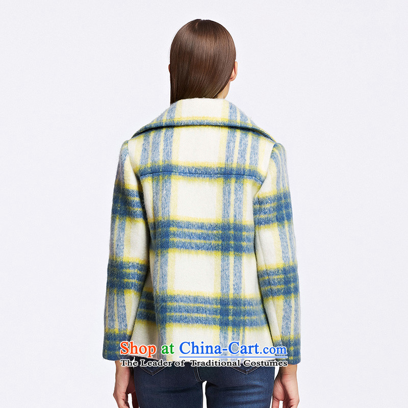The OSA EURO 2015 Winter New Windsor female suits collar shape plaid double-gross SD523007 lemon yellow jacket? M, OSCE Lisa (O.SA shopping on the Internet has been pressed.)