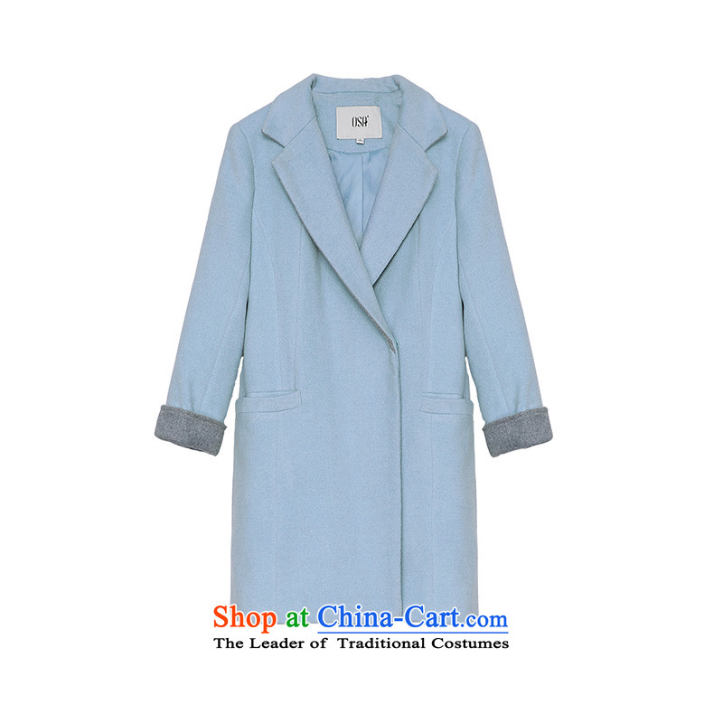 The OSA EURO 2015 Winter New Windsor female suits for coats female gross SD549003 pale pink jacket? Blue M, OSCE Lisa (O.SA) , , , shopping on the Internet