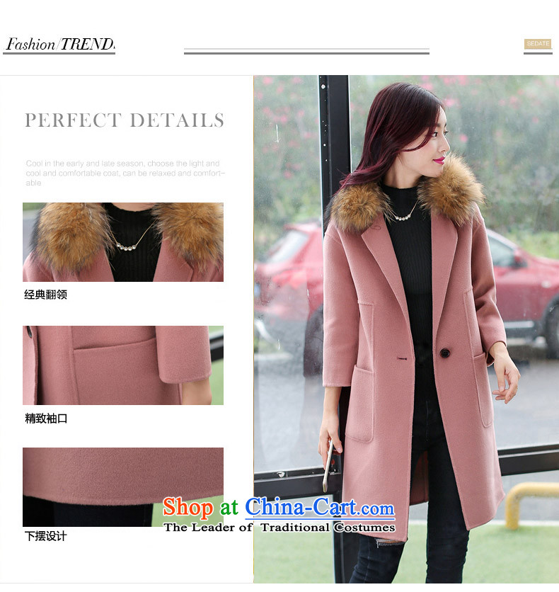 The law was the women's qi 2015 winter new Korean version of Sau San for long lap Gross Gross female wool coat? a wool coat large stylish coat autumn and winter pink without gross for M picture, prices, brand platters! The elections are supplied in the national character of distribution, so action, buy now enjoy more preferential! As soon as possible.