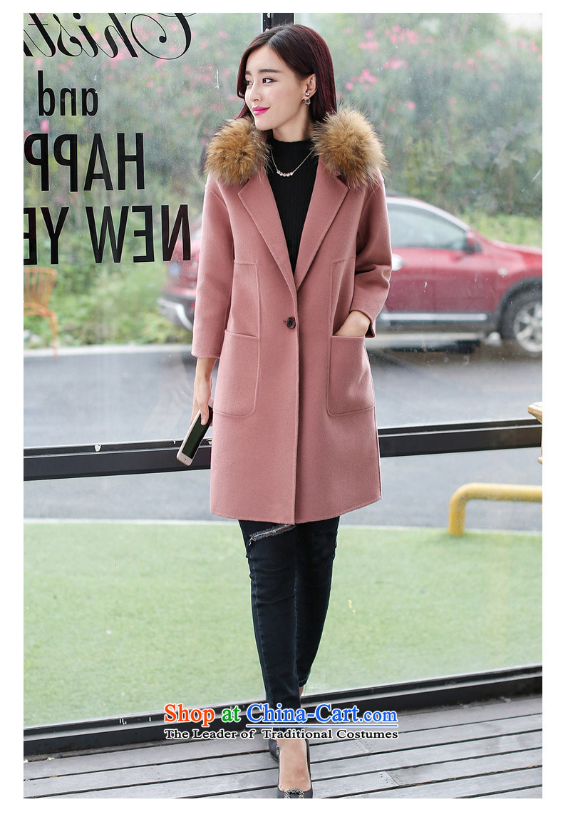 The law was the women's qi 2015 winter new Korean version of Sau San for long lap Gross Gross female wool coat? a wool coat large stylish coat autumn and winter pink without gross for M picture, prices, brand platters! The elections are supplied in the national character of distribution, so action, buy now enjoy more preferential! As soon as possible.