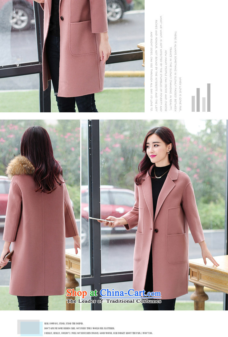 The law was the women's qi 2015 winter new Korean version of Sau San for long lap Gross Gross female wool coat? a wool coat large stylish coat autumn and winter pink without gross for M picture, prices, brand platters! The elections are supplied in the national character of distribution, so action, buy now enjoy more preferential! As soon as possible.