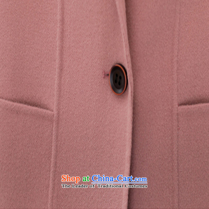The law was the women's qi 2015 winter new Korean version of Sau San for long lap Gross Gross female wool coat? a wool coat large stylish coat autumn and winter pink without gross for the Law of the M (Manasseh Mr. Qi fash-modi) , , , shopping on the Inte
