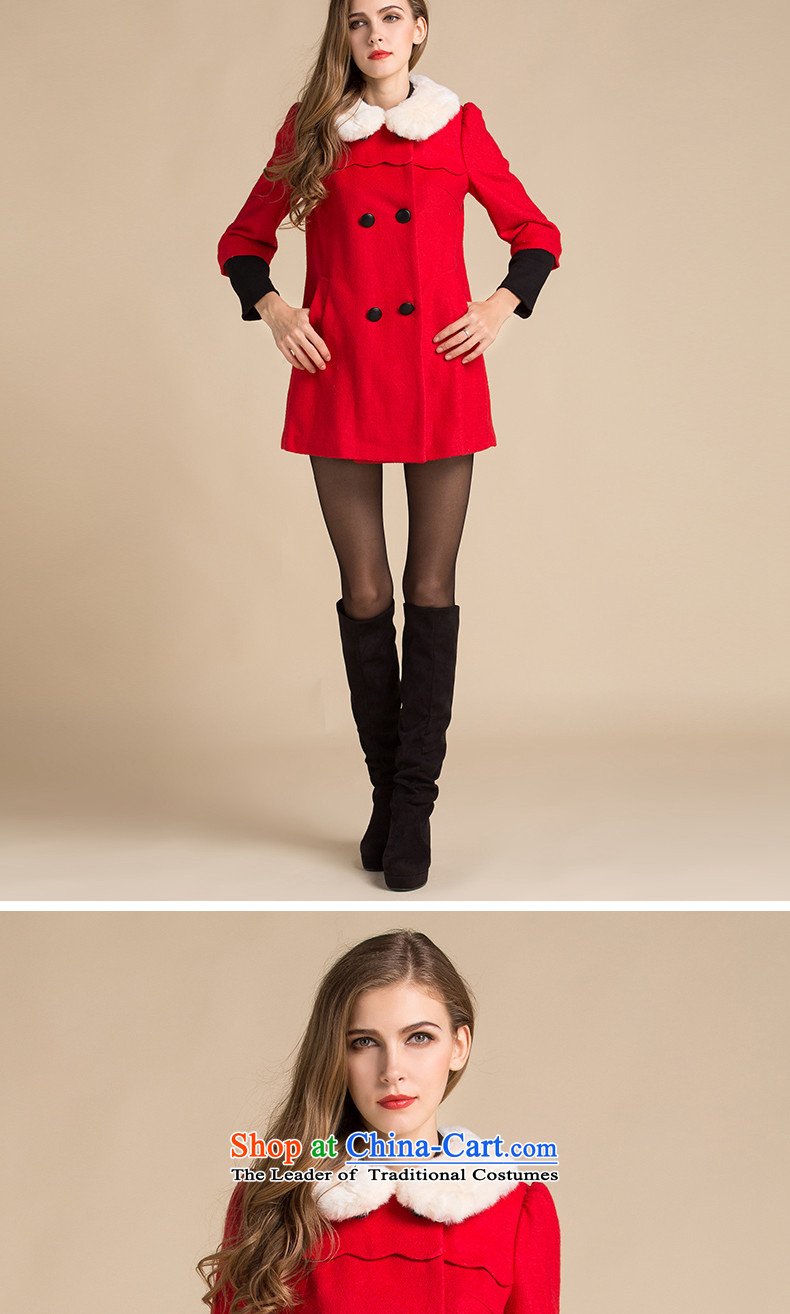Hundreds of xin 2015 winter clothing new coats in gross for long coats a thicker double-Women's temperament Sau San Red XL Photo, prices, brand platters! The elections are supplied in the national character of distribution, so action, buy now enjoy more preferential! As soon as possible.