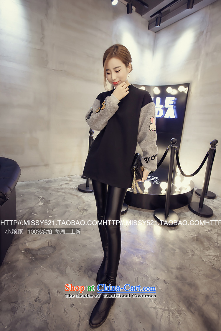 O Ya-ting to increase women's code 2015 autumn and winter new mm thick Korean kit and loose fit long-sleeved sweater College wind jacket female black 4XL 160-200 recommends that you catty picture, prices, brand platters! The elections are supplied in the national character of distribution, so action, buy now enjoy more preferential! As soon as possible.