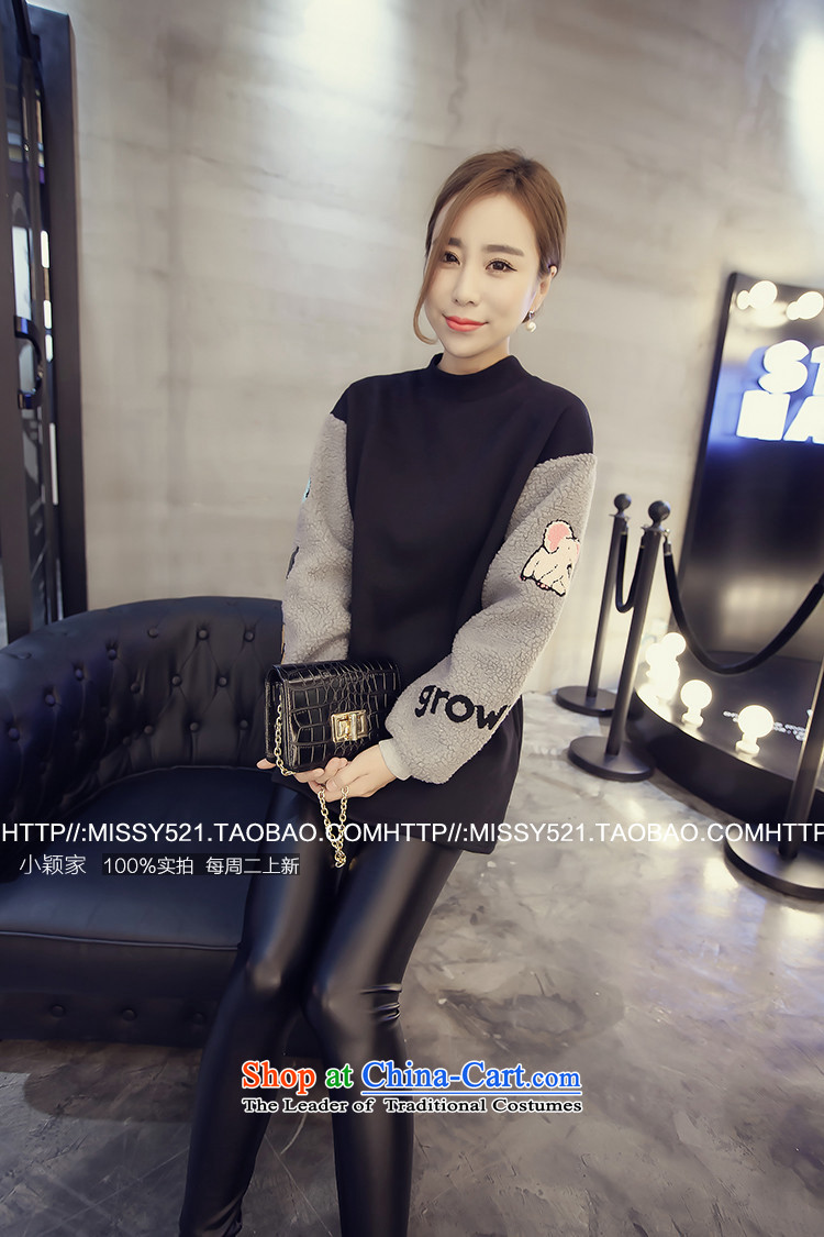 O Ya-ting to increase women's code 2015 autumn and winter new mm thick Korean kit and loose fit long-sleeved sweater College wind jacket female black 4XL 160-200 recommends that you catty picture, prices, brand platters! The elections are supplied in the national character of distribution, so action, buy now enjoy more preferential! As soon as possible.