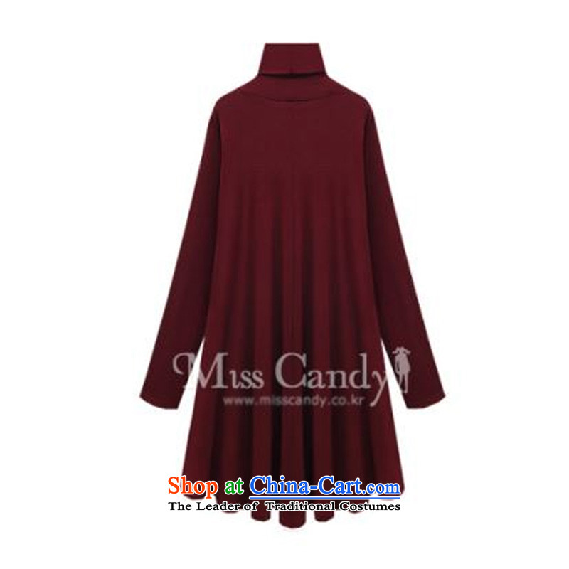 O Ya-ting to increase women's code 2015 autumn and winter new thick mm thin knitting sweater, forming the graphics female high-collar plain suits skirts ¥62.51 wine red XL 105-128 recommends that you, O Jacob aoyating Ting () , , , shopping on the Interne