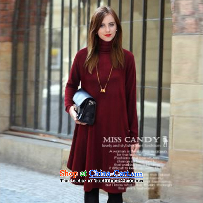 O Ya-ting to increase women's code 2015 autumn and winter new thick mm thin knitting sweater, forming the graphics female high-collar plain suits skirts ¥62.51 wine red XL 105-128 recommends that you, O Jacob aoyating Ting () , , , shopping on the Interne