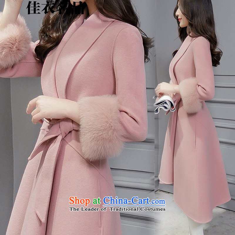 Better, Yi 2015 winter new Korean fashion v-neck autumn and winter coats that? long hair? jacket M8521 Sau San khaki coat of better L, , , , shopping on the Internet
