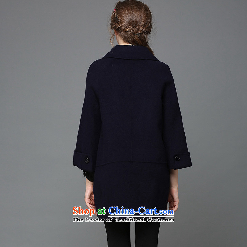 The Princess's 2015 winter coats new wool? female trendy code loose video thin double-a jacket Q088 red cloth, L, Princess (bufeier) , , , shopping on the Internet