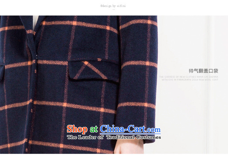 Of the 2015 winter clothing new Lai Plaid in Long Hair Girl woolen coats?? 6581117871 coats navy blue M picture, prices, brand platters! The elections are supplied in the national character of distribution, so action, buy now enjoy more preferential! As soon as possible.
