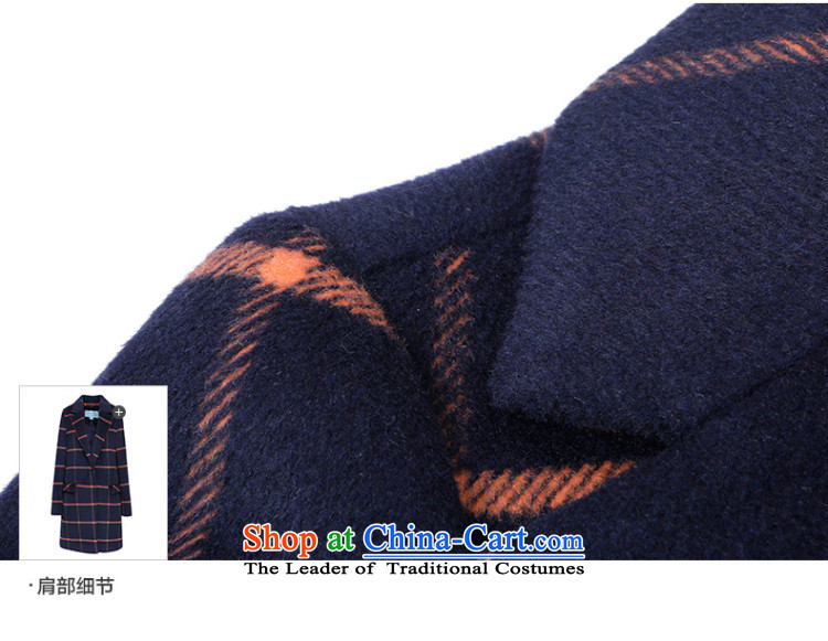 Of the 2015 winter clothing new Lai Plaid in Long Hair Girl woolen coats?? 6581117871 coats navy blue M picture, prices, brand platters! The elections are supplied in the national character of distribution, so action, buy now enjoy more preferential! As soon as possible.