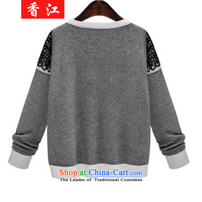 Xiang Jiang to intensify the 2015 autumn and winter large new women's long-sleeved shirt, forming the thick mm thick sister in long thin knitwear sweater graphics B136 large carbon 5XL, Xiangjiang , , , shopping on the Internet