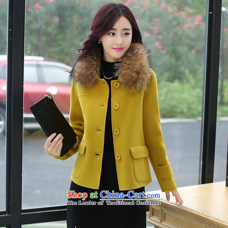 2015 Fall/Winter Collections new Korean women's gross so Sau San Jacket coat shirt short of the amount for a wool coat , L, 8P Wong Grass , , , shopping on the Internet
