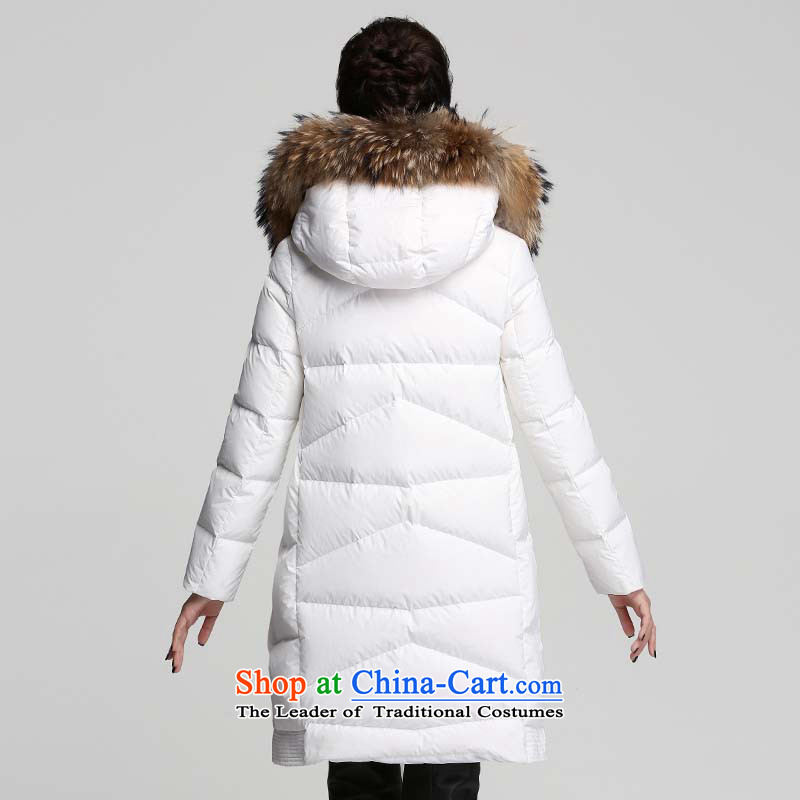 The former Yugoslavia mecca for larger female thick mm thick white winter clothing in long coats jacket 954121711 DOWNCOAT  4XL, white slim Mak , , , shopping on the Internet