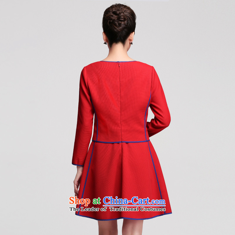 The former Yugoslavia Migdal Code women 2015 autumn and winter fat mm Red video thin long-sleeved skirt wear skirts 953105553  2XL, Red Small Mak , , , shopping on the Internet