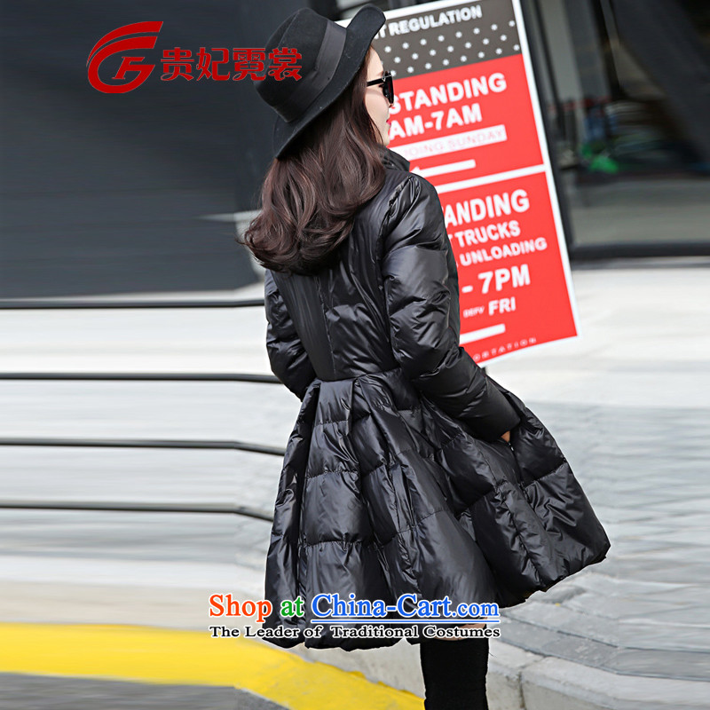 Gwi Tysan 2015 winter clothing new Korean women's extra-thick mm stylish Feather & Graphics thin to xl downcoat female black 5XL, 212-326-7096 Gwi Tysan shopping on the Internet has been pressed.