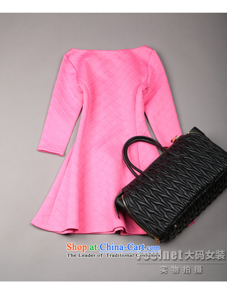  The Korean version of the autumn and winter feelnet load new to increase women's code thick mm thin western hundreds of video pleated skirts larger dresses B1487 better picture large red 4XL, prices, brand platters! The elections are supplied in the national character of distribution, so action, buy now enjoy more preferential! As soon as possible.