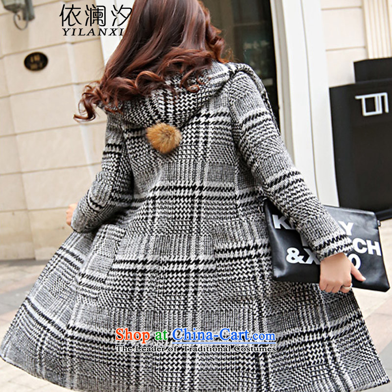 In accordance with the World 2015 winter clothing new Hsichih gross coats Korean?   grid gross? female temperament wild jacket a wool coat female 013 Gray Tartan XXL, according to World Hsichih yilanxi () , , , shopping on the Internet