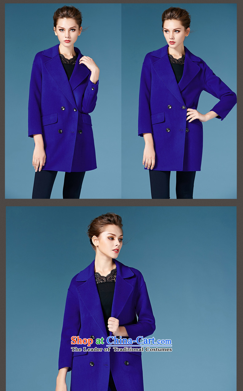 2015 Autumn and winter GEWHY new non-duplexing cashmere overcoat jacket in gross? long hair? coats female western sapphire blue L picture, prices, brand platters! The elections are supplied in the national character of distribution, so action, buy now enjoy more preferential! As soon as possible.