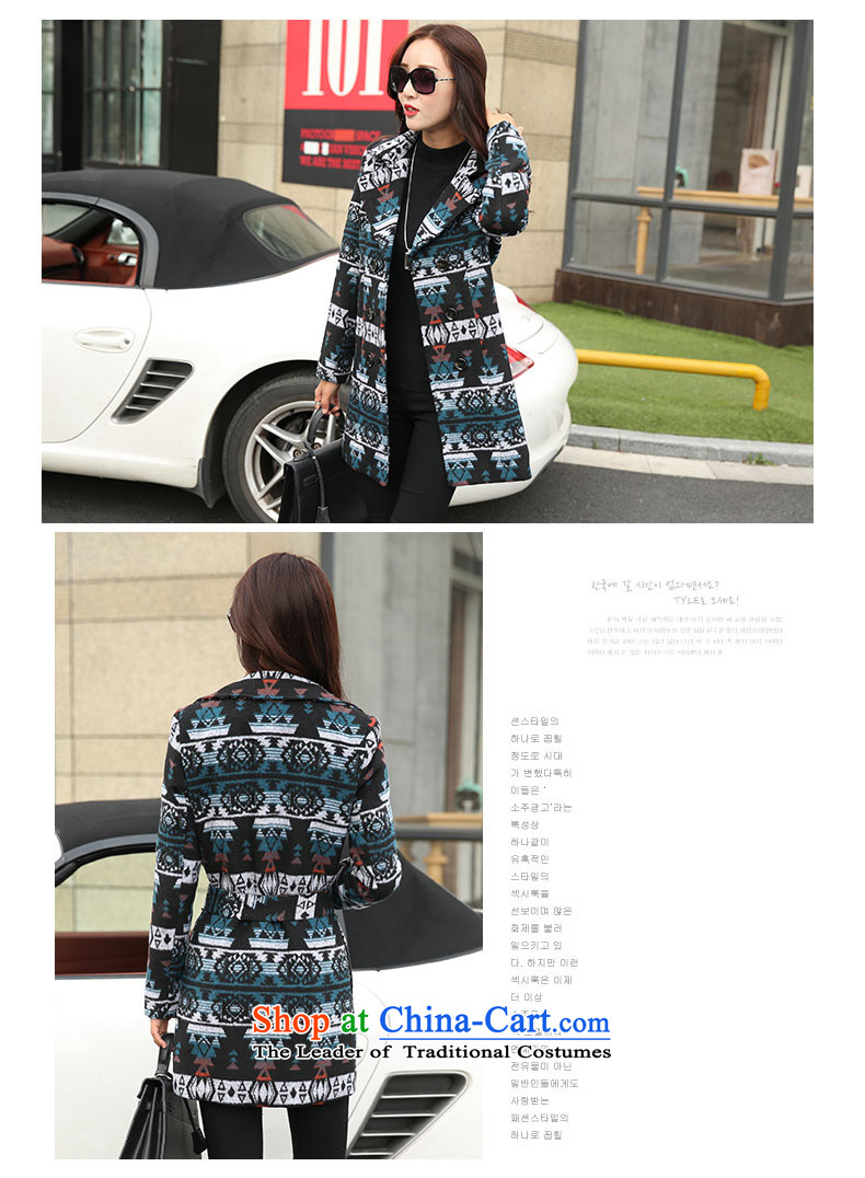 Poetry announcement in gross? coats long thick latticed Korean female jacket is 