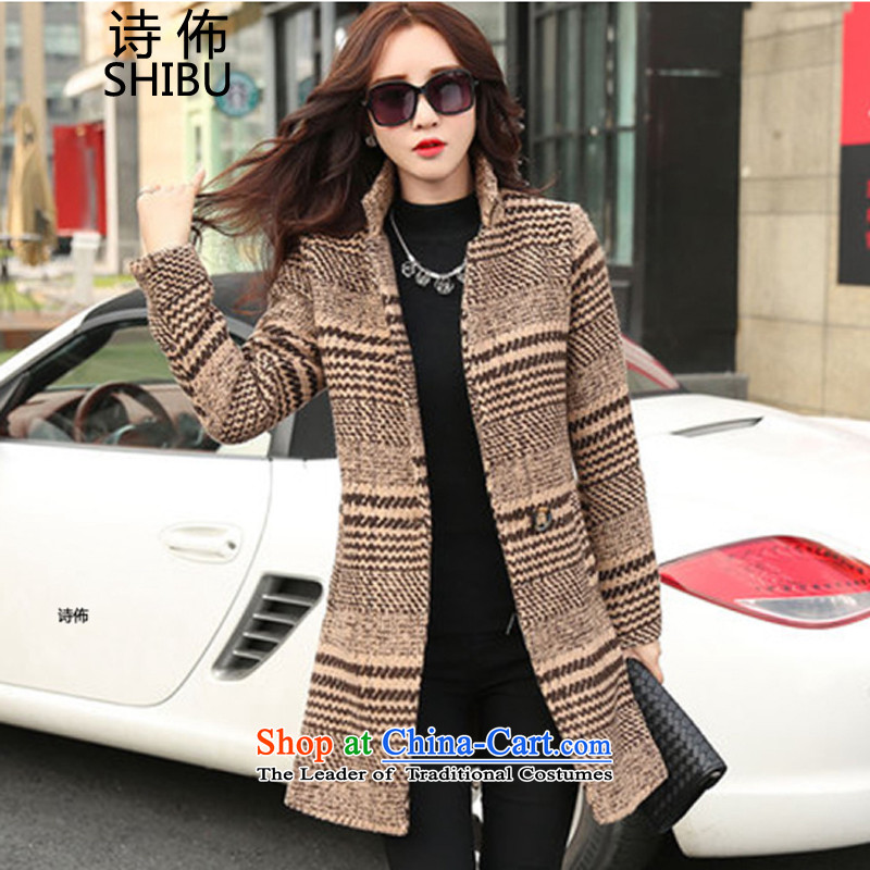 Poetry announcement in gross? coats long thick latticed Korean female jacket is     in the gross long checkered , L, poetry announcement , , , shopping on the Internet