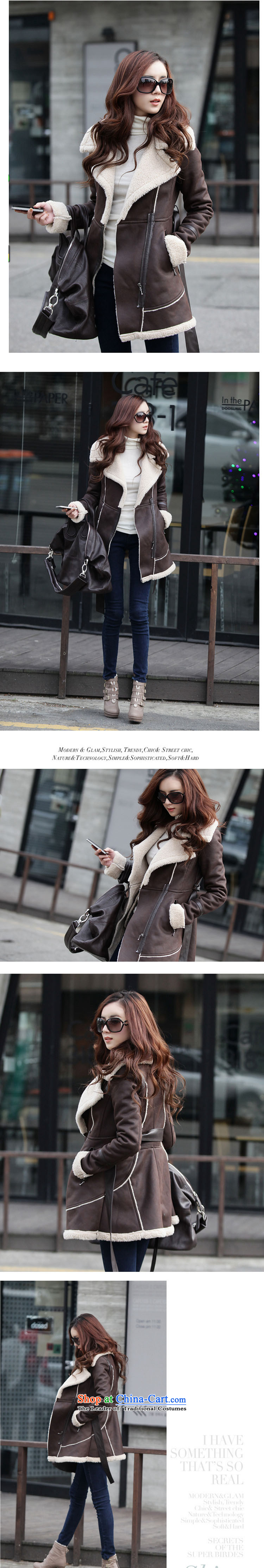 The concept of gross? 2015 winter coats female Lamb Wool female Korean gross deerskin Fleece Jacket coat of female women? Brown  XXL picture, prices, brand platters! The elections are supplied in the national character of distribution, so action, buy now enjoy more preferential! As soon as possible.