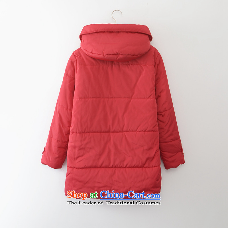 2015 mm thick sister thick autumn and winter load large foreign trade with Europe and cotton, cotton coat extra 200 catties red 4XL, jacket in talking about the sub-chong (gazizhuang) , , , shopping on the Internet