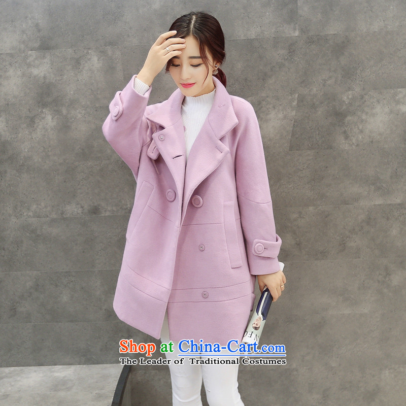 Sin has winter clothing 2015 new Korean fashion coats that long double-liberal cocoon-gross flows of female jacket? Picture Color  S sin has shopping on the Internet has been pressed.