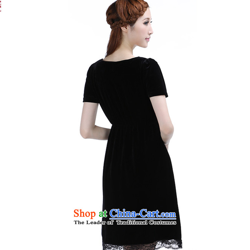 Shani flower, thick sister indeed ad xl female thick mm autumn and winter high waist skirt velvet 4109 Black XL, Shani Flower (D'oro) sogni shopping on the Internet has been pressed.