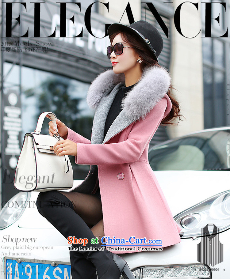 The legend of forests in gross? coats of autumn and winter 2015 new Korean tie cap a gross long-sleeved jacket? female gross cherry red L picture, prices, brand platters! The elections are supplied in the national character of distribution, so action, buy now enjoy more preferential! As soon as possible.