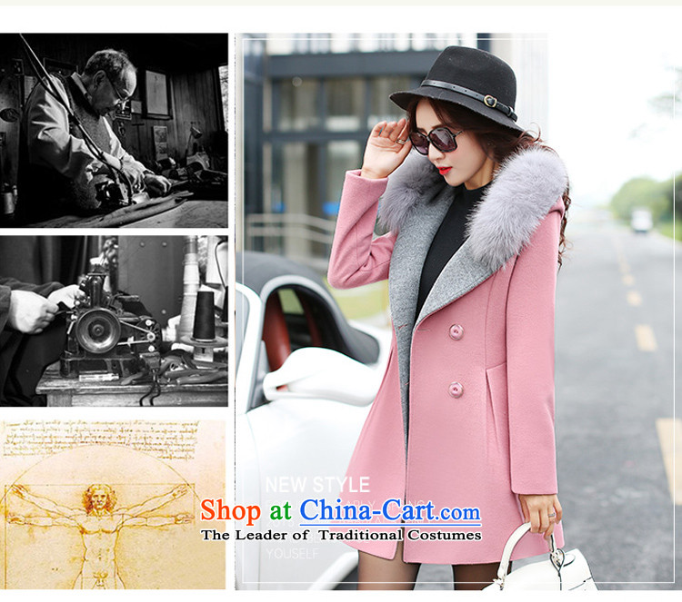 The legend of forests in gross? coats of autumn and winter 2015 new Korean tie cap a gross long-sleeved jacket? female gross cherry red L picture, prices, brand platters! The elections are supplied in the national character of distribution, so action, buy now enjoy more preferential! As soon as possible.