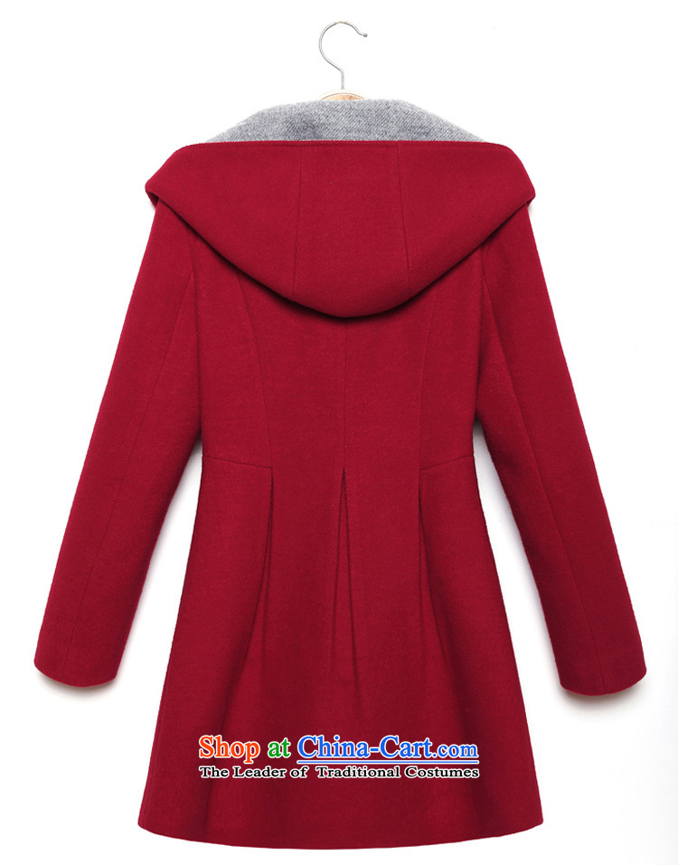 The legend of forests in gross? coats of autumn and winter 2015 new Korean tie cap a gross long-sleeved jacket? female gross cherry red L picture, prices, brand platters! The elections are supplied in the national character of distribution, so action, buy now enjoy more preferential! As soon as possible.