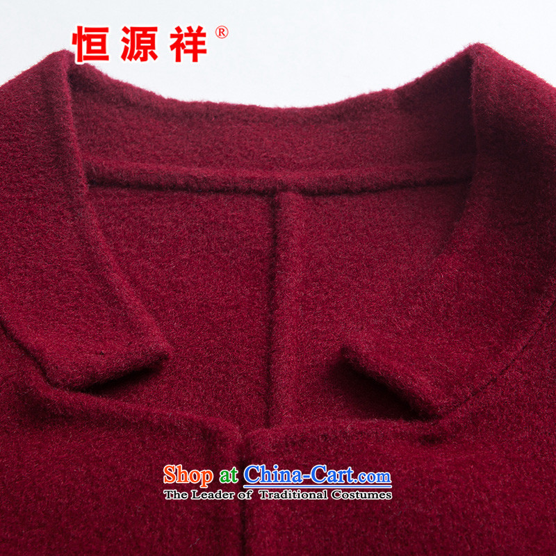Hengyuan Cheung 100% Pure Wool double-side COAT 2015 Ms. New Version won long hair , navy blue jacket? Hengyuan Cheung shopping on the Internet has been pressed.