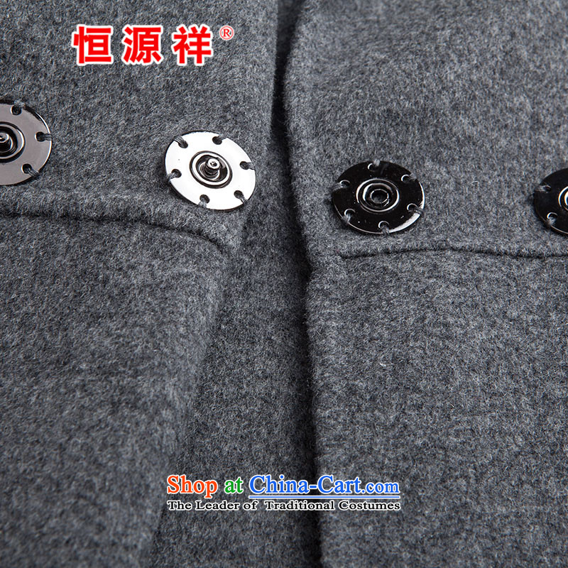 Hengyuan Cheung 100% Pure Wool double-side COAT 2015 autumn and winter Ms. new Korean long gray jacket gross? M Hengyuan Cheung shopping on the Internet has been pressed.