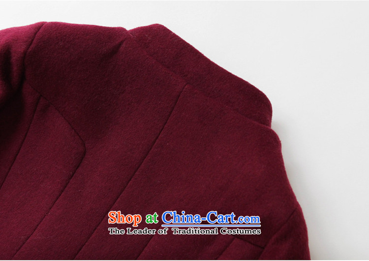 Korean autumn 2015 Fall/Winter Collections in the new version of the Sau San over the medium to longer term won for women?? jacket coat Ms. HQY802 gross female wine red M picture, prices, brand platters! The elections are supplied in the national character of distribution, so action, buy now enjoy more preferential! As soon as possible.