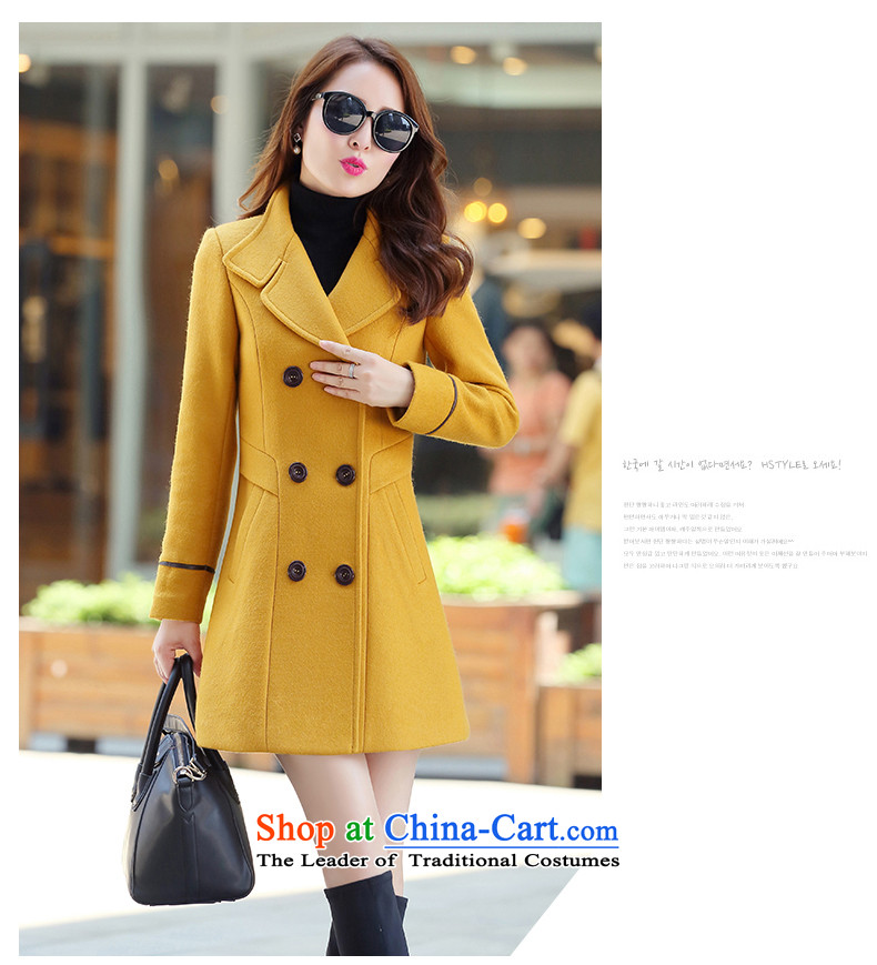 Korean autumn in Arabic of autumn and winter 2015 new Korean women in long hair? female suits for jacket for larger a wool coat female HQY6522 Yellow M picture, prices, brand platters! The elections are supplied in the national character of distribution, so action, buy now enjoy more preferential! As soon as possible.