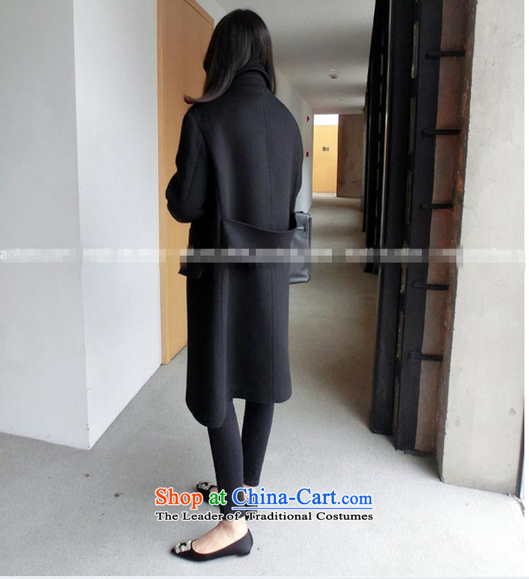 2015 Autumn and winter in large long wool coat clip cotton waffle? largest lapel black so Coat female black plus L picture, prices, brand platters! The elections are supplied in the national character of distribution, so action, buy now enjoy more preferential! As soon as possible.