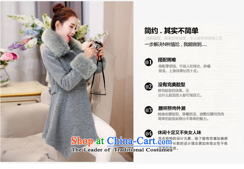 11.11 At the same price! The Korean version of autumn and winter Gross Gross for Sau San coats gray M pictures?, prices, brand platters! The elections are supplied in the national character of distribution, so action, buy now enjoy more preferential! As soon as possible.
