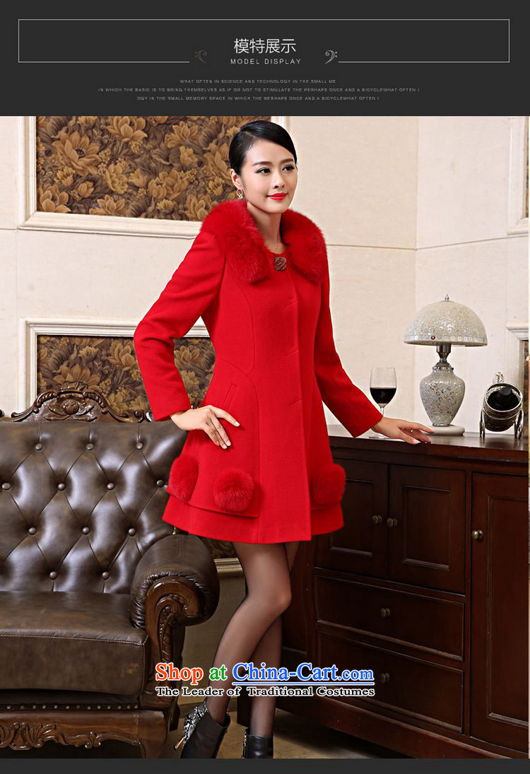 Wai House female 2015 Women's gross fox washable wool coat modern luxury cashmere? coats of red jacket 4XL Photo, prices, brand platters! The elections are supplied in the national character of distribution, so action, buy now enjoy more preferential! As soon as possible.