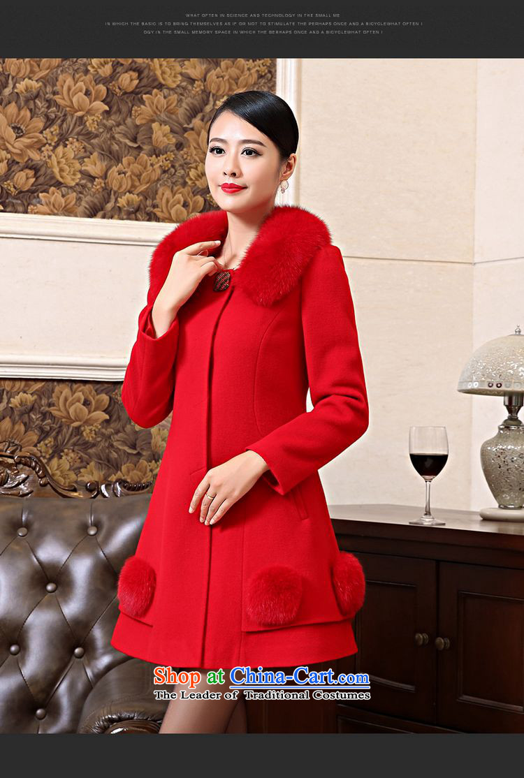 Wai House female 2015 Women's gross fox washable wool coat modern luxury cashmere? coats of red jacket 4XL Photo, prices, brand platters! The elections are supplied in the national character of distribution, so action, buy now enjoy more preferential! As soon as possible.
