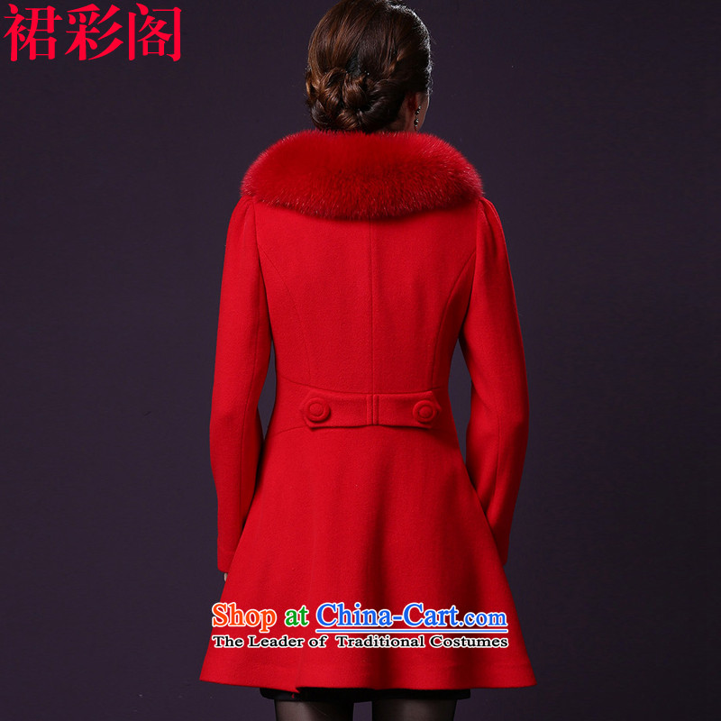 The Multimedia Room 2015 Is skirt coats female Korean winter thick new larger gross?   Gross? female jacket coat in long red color skirt 2XL, 1609 Cabinet , , , shopping on the Internet