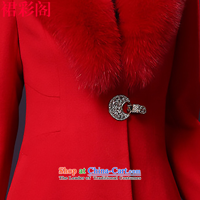 The Multimedia Room 2015 Is skirt coats female Korean winter thick new larger gross?   Gross? female jacket coat in long red color skirt 2XL, 1609 Cabinet , , , shopping on the Internet
