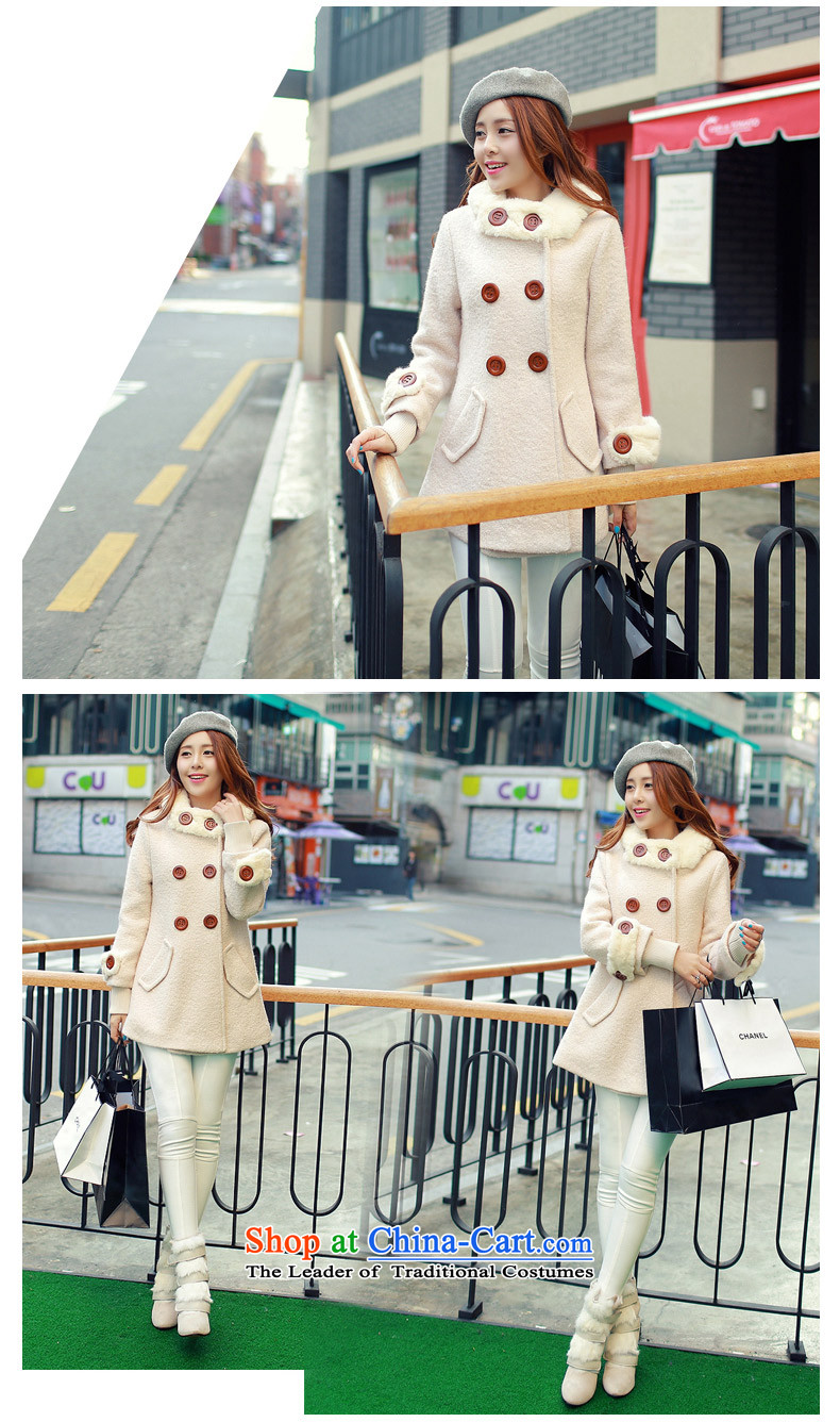 In the 2015 Winter Olympics Yue on female jackets for larger video thin wool so Sau San Jacket coat female WA beige M picture, prices, brand platters! The elections are supplied in the national character of distribution, so action, buy now enjoy more preferential! As soon as possible.