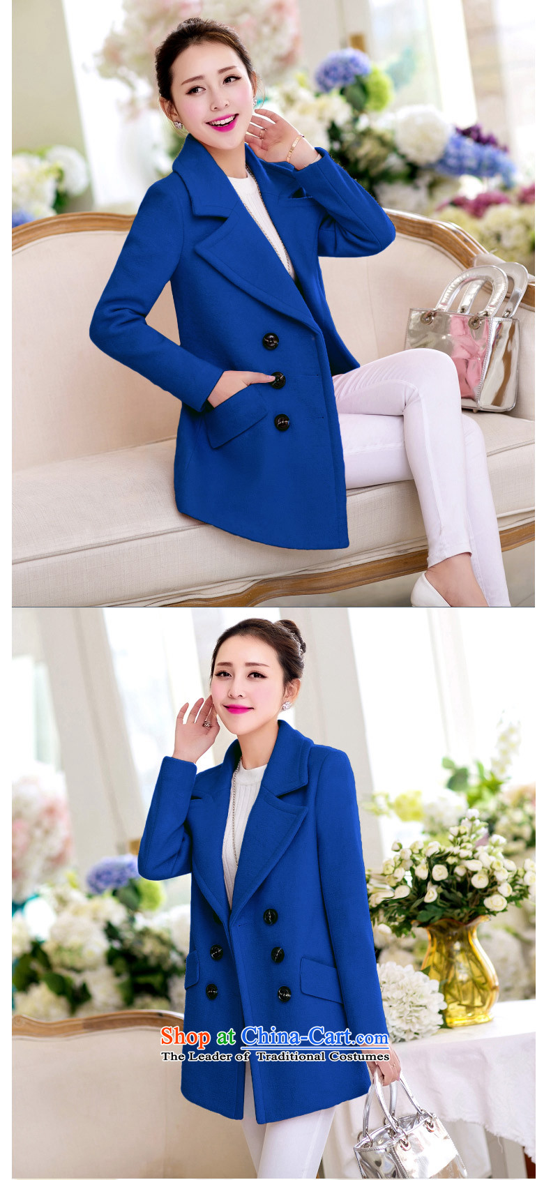 In 2015, Priority Club Fall/Winter Collections new Korean reverse collar double-a long coats in sweet? jacket girls Sau San Mao WA pink S picture, prices, brand platters! The elections are supplied in the national character of distribution, so action, buy now enjoy more preferential! As soon as possible.