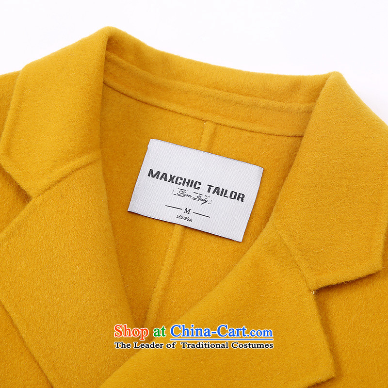 2015 winter Princess Hsichih maxchic is simple and stylish, double-suit for double-side wool coat jacket 22782? Yellow M PRINCESS (maxchic Hsichih) , , , shopping on the Internet