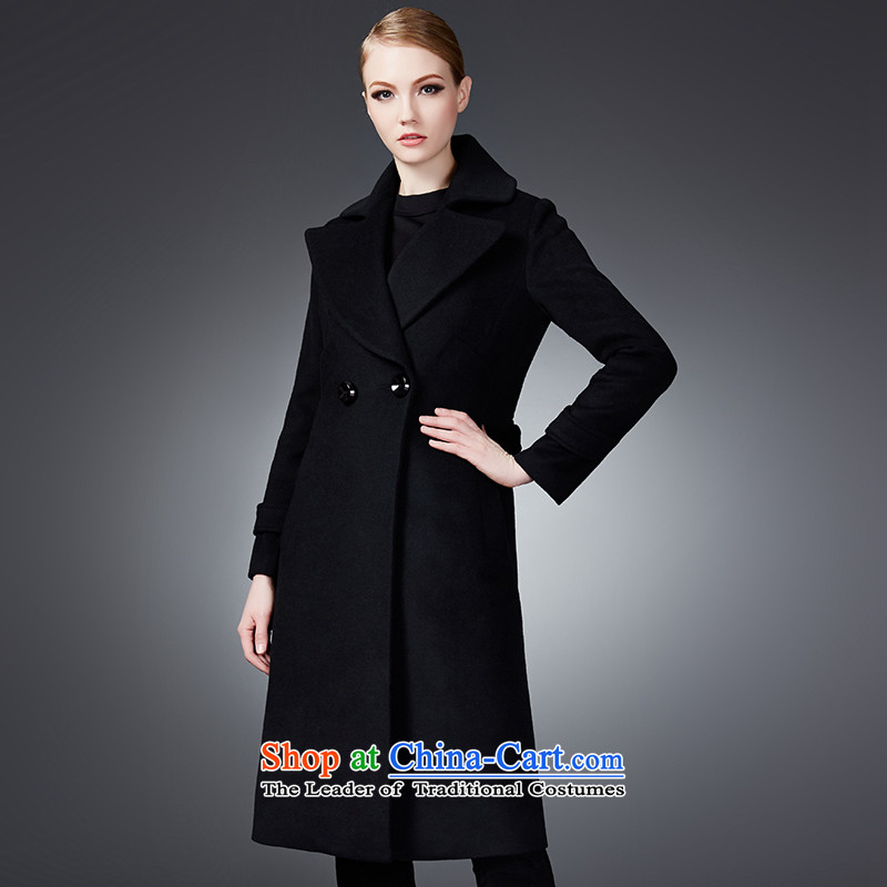 2015 winter Princess Hsichih maxchic large roll collar double-Sau San long wool coat female jacket? 22,622 black , L, Princess (maxchic Hsichih shopping on the Internet has been pressed.)