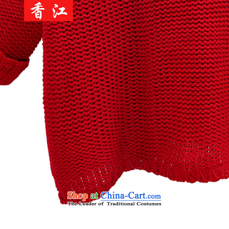 Xiang Jiang 2015 autumn and winter larger female sweater thick mm winter clothing 200 catties knitwear thick sister Kit head video forming the wear thin red code B125 5XL, Xiangjiang , , , shopping on the Internet