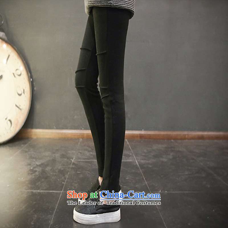 Brady pugo larger female winter clothing castor trousers, forming the thick wool pants and elastic tight video thin black trousers 7126 Pencil 4XL paragraphs 165-175 under around 922.747, Brady pugo shopping on the Internet has been pressed.