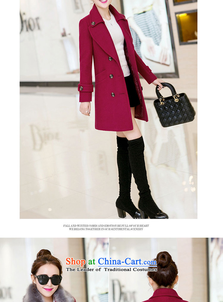 Blue Zebina  2015 autumn and winter new Korean gross? coats that long hair? jacket women Sau San 1688 wine red XL Photo, prices, brand platters! The elections are supplied in the national character of distribution, so action, buy now enjoy more preferential! As soon as possible.