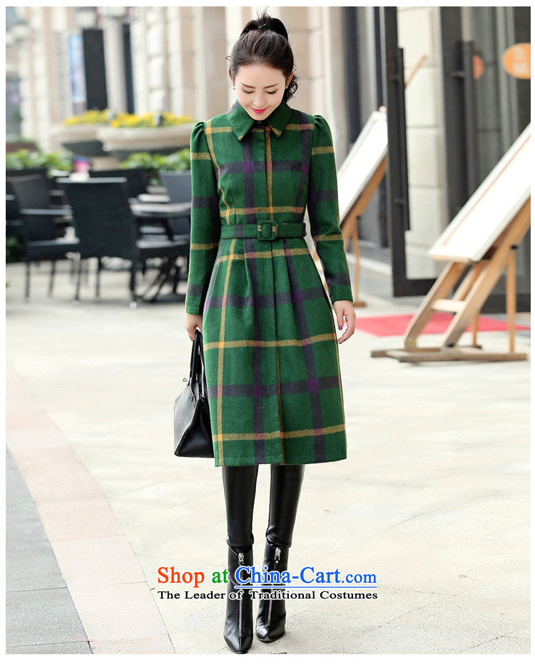 The YOYO optimization with 2015 Winter new stylish latticed gross long-sleeved jacket dresses? female V1831 gray cells M picture, prices, brand platters! The elections are supplied in the national character of distribution, so action, buy now enjoy more preferential! As soon as possible.